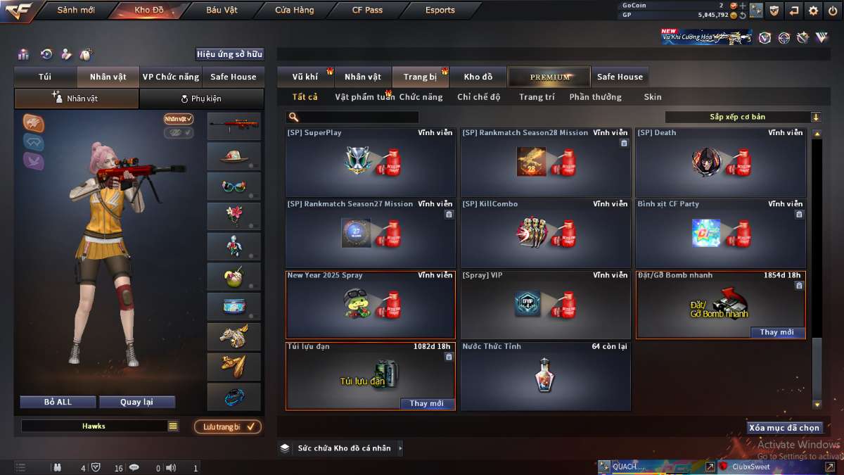 shop acc cf uy tin gia re